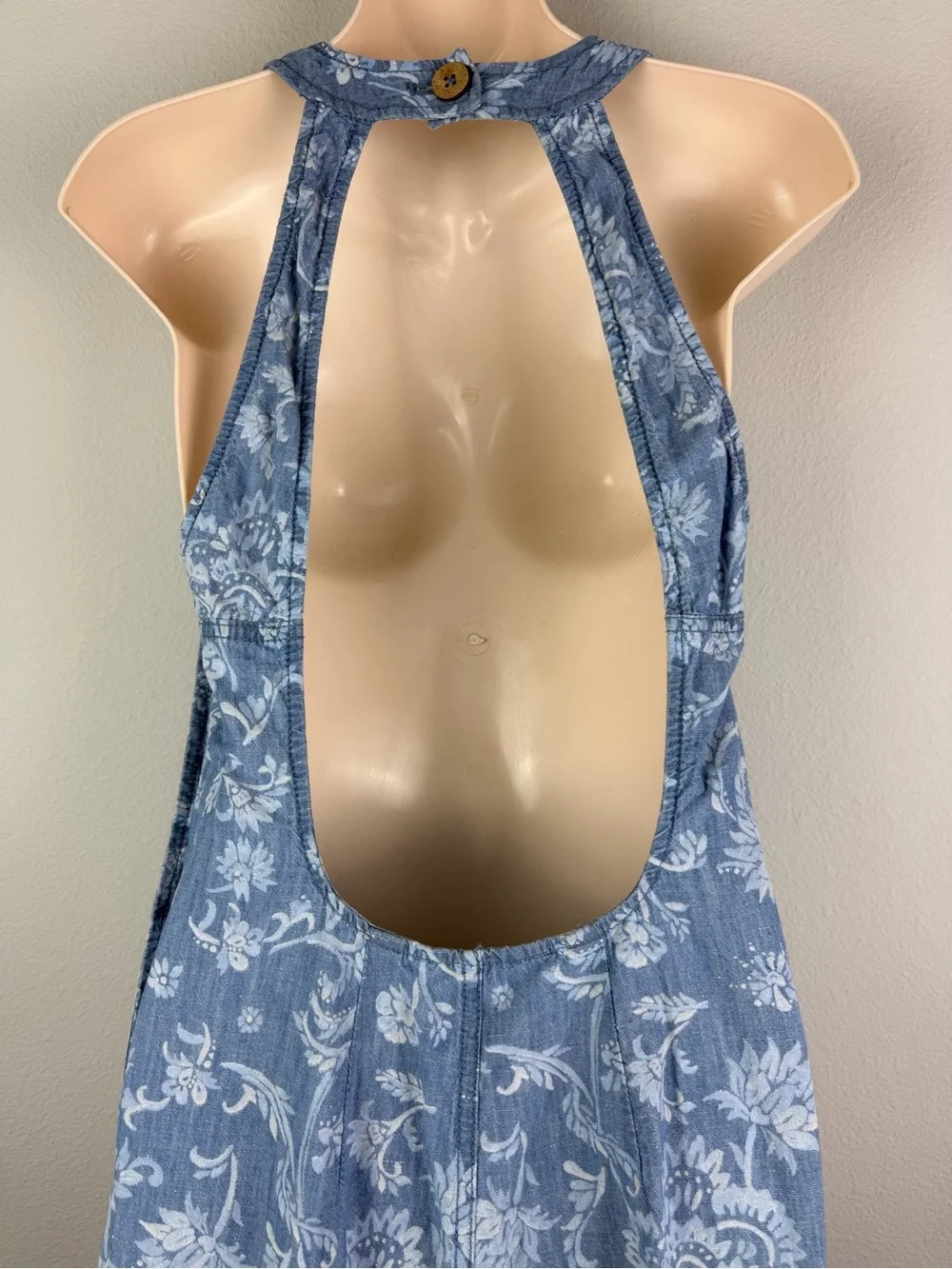 FREE PEOPLE Dance All Night Floral Chambray Jumpsuit